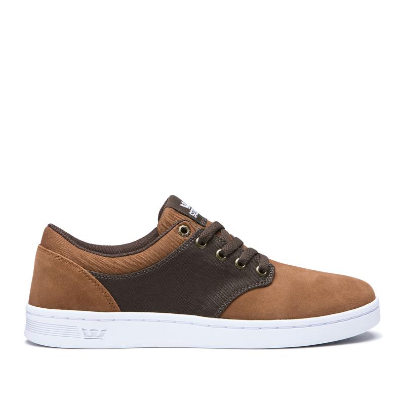 Zapatillas Bajas Supra Argentina Hombre - CHINO COURT Marrones (XIDLB-2165)